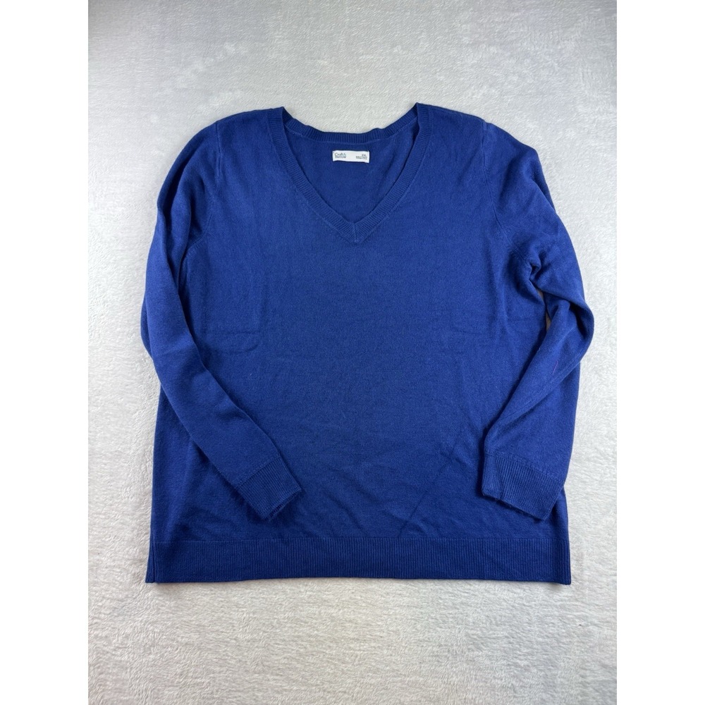 Croft & Barrow Extra‎ Soft V-Neck Pullover Long Sleeve Sweater Wmns Plus XXL